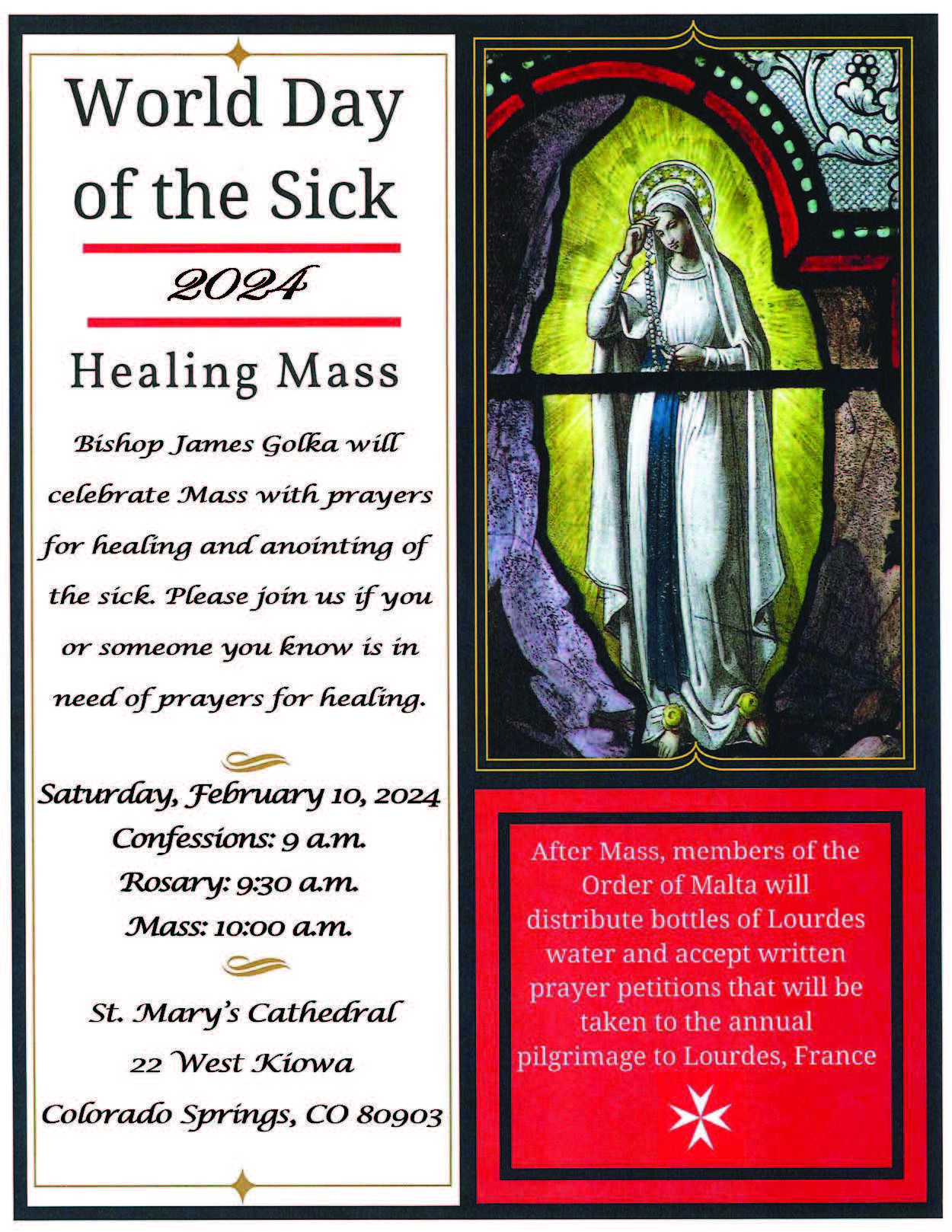 World Day of the Sick 2024 Healing Mass